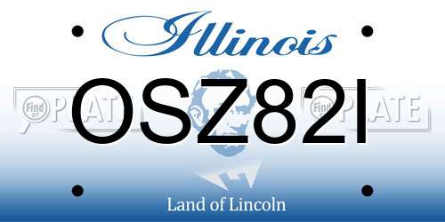 OSZ82I Illinois License Plate