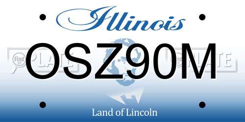 OSZ90M Illinois License Plate