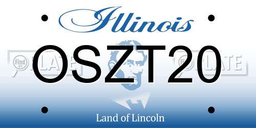 OSZT20 Illinois License Plate