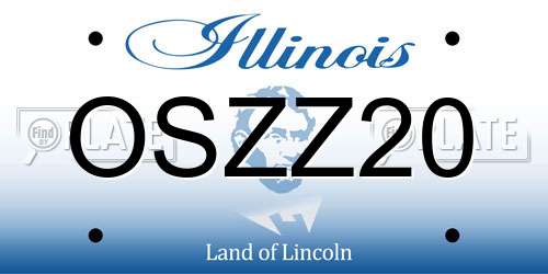 OSZZ20 Illinois License Plate
