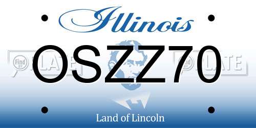 OSZZ70 Illinois License Plate