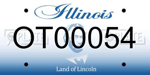 OT00054 Illinois License Plate