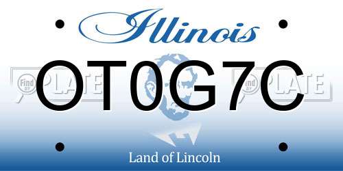 OT0G7C Illinois License Plate