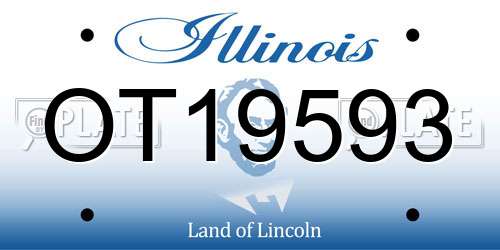 OT19593 Illinois License Plate