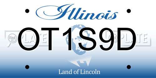 OT1S9D Illinois License Plate