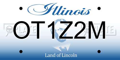 OT1Z2M Illinois License Plate