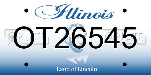 OT26545 Illinois License Plate