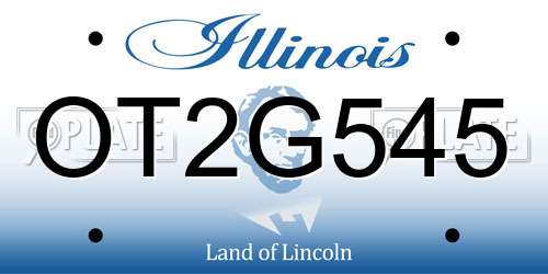 OT2G545 Illinois License Plate