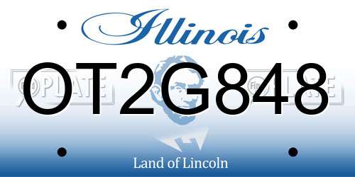 OT2G848 Illinois License Plate