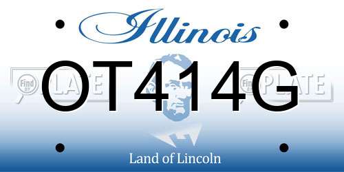 OT414G Illinois License Plate