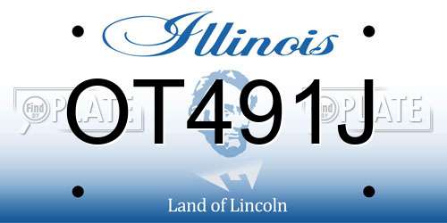 OT491J Illinois License Plate