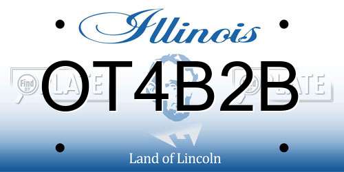 OT4B2B Illinois License Plate