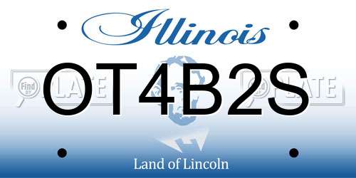 OT4B2S Illinois License Plate