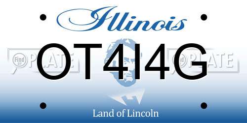 OT4I4G Illinois License Plate