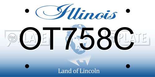 OT758C Illinois License Plate