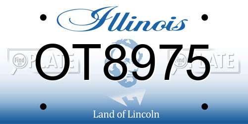 OT8975 Illinois License Plate