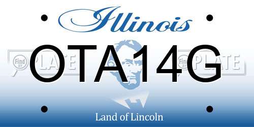 OTA14G Illinois License Plate
