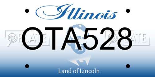 OTA528 Illinois License Plate