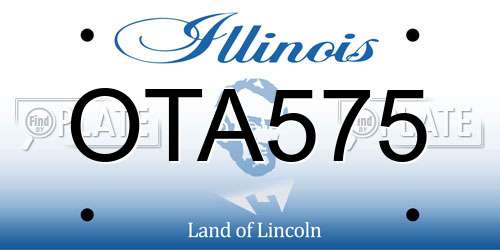 OTA575 Illinois License Plate
