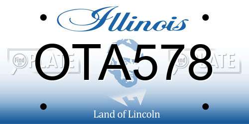 OTA578 Illinois License Plate