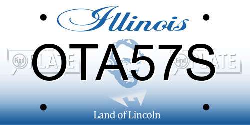 OTA57S Illinois License Plate