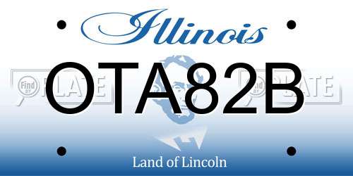 OTA82B Illinois License Plate
