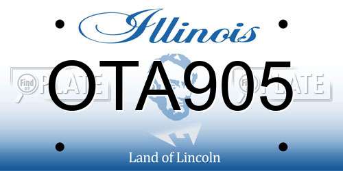 OTA905 Illinois License Plate