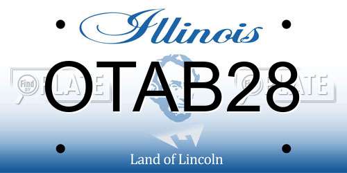 OTAB28 Illinois License Plate