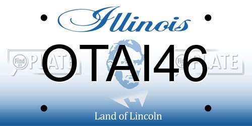 OTAI46 Illinois License Plate