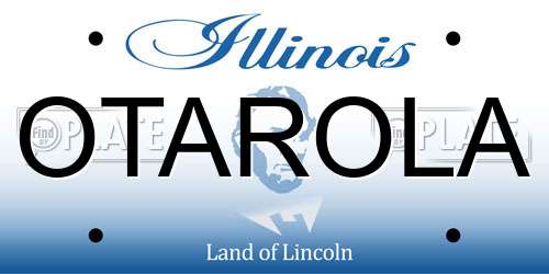 OTAROLA Illinois License Plate