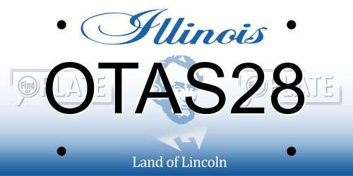 OTAS28 Illinois License Plate