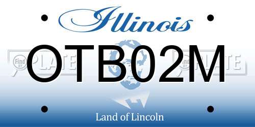 OTB02M Illinois License Plate