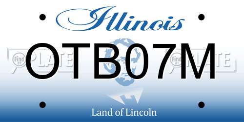 OTB07M Illinois License Plate