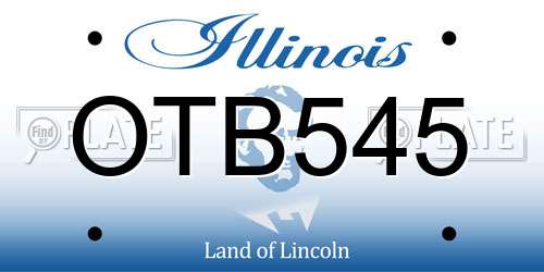 OTB545 Illinois License Plate