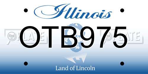 OTB975 Illinois License Plate