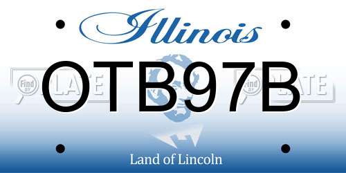 OTB97B Illinois License Plate