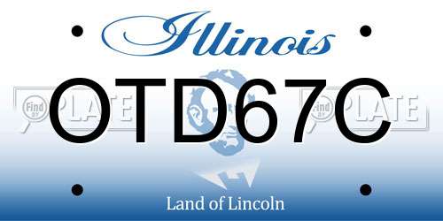 OTD67C Illinois License Plate