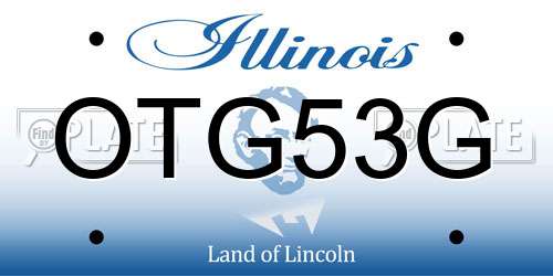 OTG53G Illinois License Plate