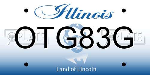 OTG83G Illinois License Plate