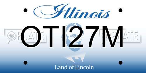 OTI27M Illinois License Plate