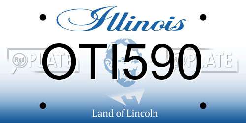 OTI590 Illinois License Plate