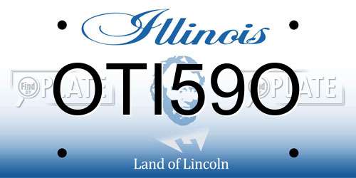 OTI59O Illinois License Plate