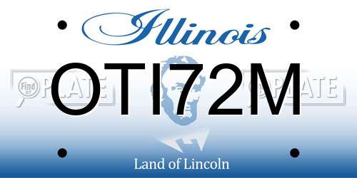 OTI72M Illinois License Plate