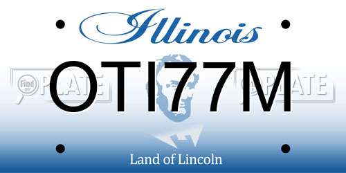 OTI77M Illinois License Plate