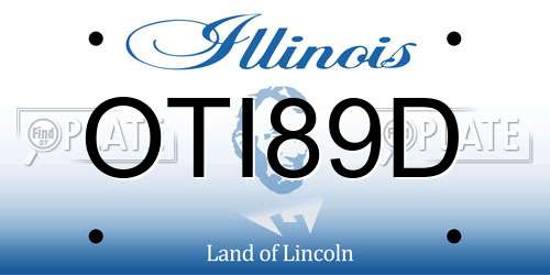 OTI89D Illinois License Plate