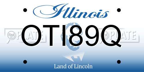 OTI89Q Illinois License Plate