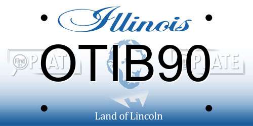 OTIB90 Illinois License Plate