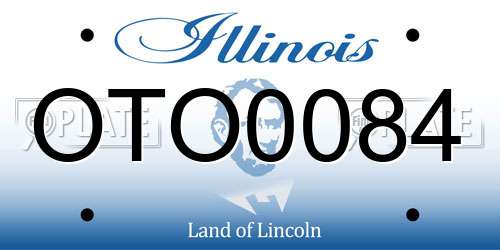 OTO0084 Illinois License Plate