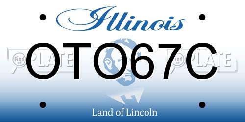 OTO67C Illinois License Plate