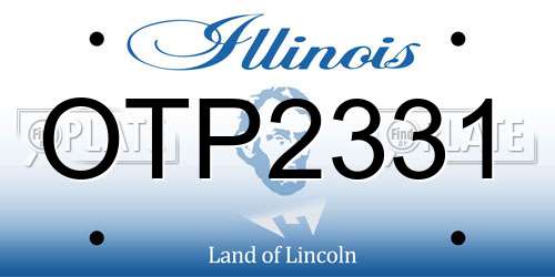 OTP2331 Illinois License Plate